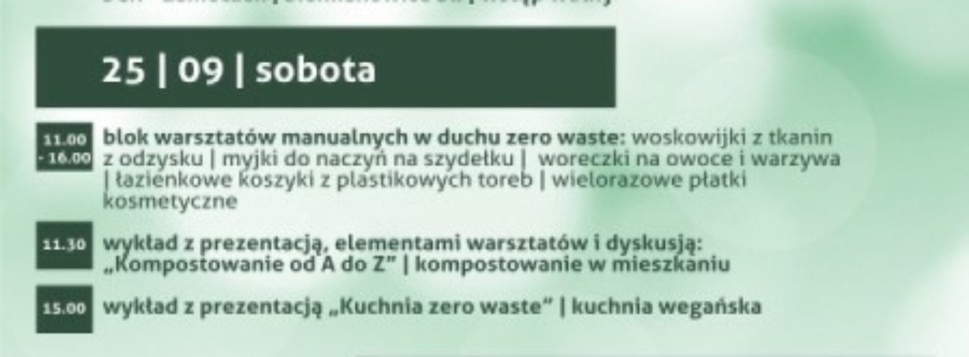 Zero Waste Weekend w SCK-Zameczek